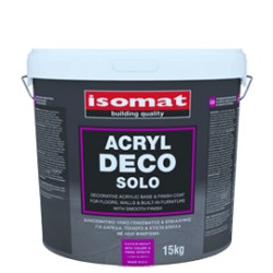 Isomat ACRYL DECO SOLO color 15Kg strat de baza si strat final decorativ acrilic, cu aspect lis