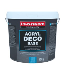 Isomat ACRYL DECO BASE alb murdar 15Kg strat de baza cu textura grosiera pentru acoperirile decorative