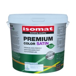 Isomat PREMIUM COLOR ECO Satin alb 10L vopsea lavabila de calitate premium, santinata, eco, pentru aplicare la interior