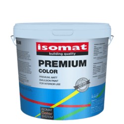 Isomat PREMIUM COLOR alb 10L vopsea lavabila de calitate premium, mata, pentru aplicare la interior