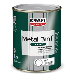 Kraft Metal Classic 3 in 1 alb 0,75L  email pe baza de solvent pentru lemn si metal