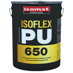 Isomat ISOFLEX-PU 650 5Kg membrana hidroizolanta lichida, poliuretanica, alifatica, transparenta, monocomponenta