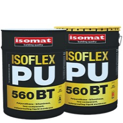 Isomat ISOFLEX-PU 560 BT negru 10L membrana hidroizolanta, lichida poliuretanic-bituminoasa, bicomponenta