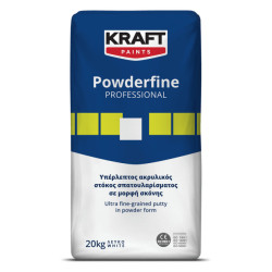 Kraft Powderfine Professional alb 5Kg mortar de ciment cu granulatie fina pentru spacluirea suprafetelor interioare