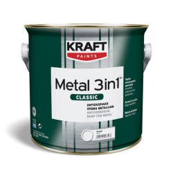 Kraft Metal Classic 3 in 1 300 grey 0,75L  email pe baza de solvent pentru lemn si metal