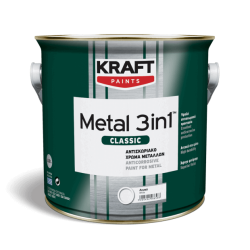 Kraft Metal Classic 3 in 1 320 brown 0,75L  email pe baza de solvent pentru lemn si metal