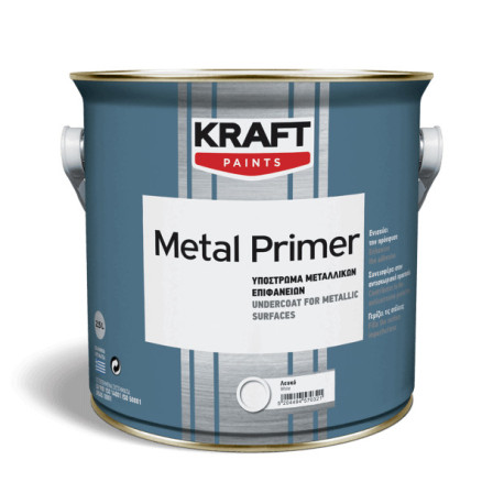 Kraft Metal Primer alb 2,5L grund de aderenta la suprafete metalice