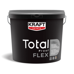Kraft Total Proof™ FLEX alb 13Kg membrana de impermeabilizare lichida, armata cu fibre elastomerice, pentru acoperisuri plate