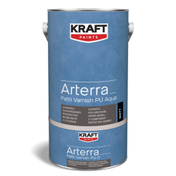Kraft Arterra Patiti Varnish PU Aqua mat 1Kg lac de protectie alifatic, poliuretanic, pe baza de apa, bicomponent.