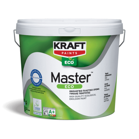 Kraft Master™ Eco alb mat 3L vopsea emulsie ecologica premium pentru pereti interiori