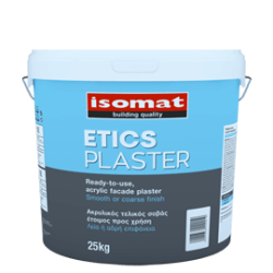 Isomat ETICS PLASTER FINE 1mm alb 25Kg tencuiala acrilica, gata preparata, hidrofuga, aspect final tip “bob de orez”