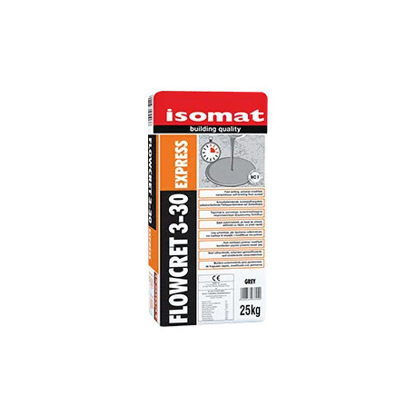 Isomat FLOWCRET 3-30 EXPRESS gri 25Kg sapa pe baza de ciment, autonivelanta, cu priza rapida