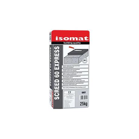 Isomat SCREED-60 EXPRESS 25Kg gri mortar pe baza de ciment cu intarire rapida, pentru netezirea pardoselilor