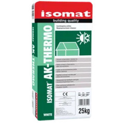 Isomat AK-THERMO alb 25Kg adeziv armat cu fibre pentru placi termoizolante, cu timp deschis de lipire mare