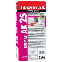 Isomat AK 25 alb 25Kg adeziv de inalta calitate, aditivat cu rasini, ultra-flexibil, pentru toate tipurile de placi, C2 TΕ S2